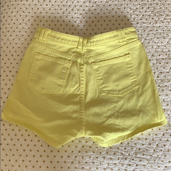 Made In The USA Yellow High Waisted Shorts 30/31 - Picture 6 of 6